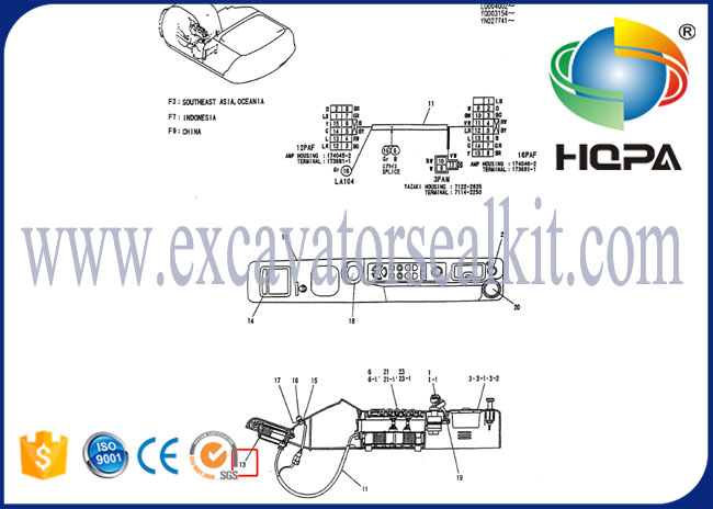4411757 Kobelco SK200, SK120LC, SK120 এর জন্য স্ক্রিন মডিউল প্রদর্শন করুন
